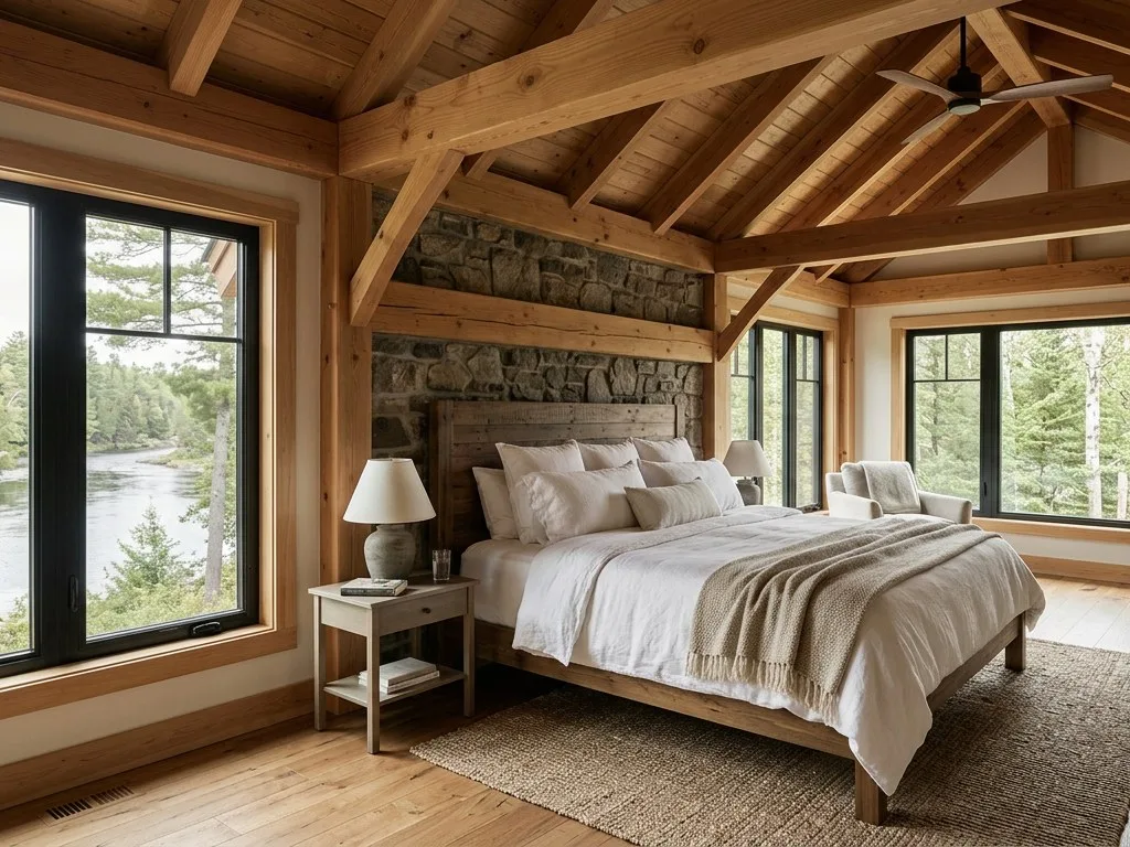 Serene cottage bedroom with crisp linens and soft daylight